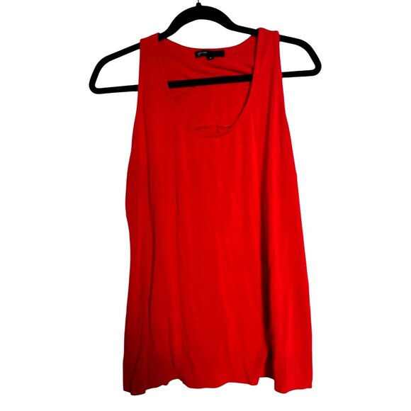 Gibson Womens Sleeveless Red Tank Top With Blue Embroidered Back Yoke Design Siz - Picture 2 of 5